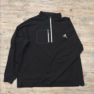 Foot Joy Black Quarter-Zip Prairie Club Golf Pullover
